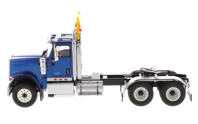 Alt View 2. Diecast Masters - International HX520 Day Cab Tandem Tractor Blue 1/50 Diecast Model by Diecast Masters.