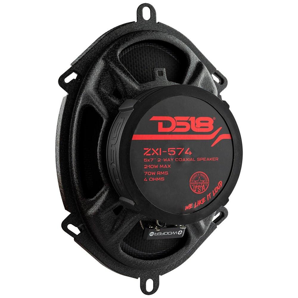 D518  
ZXI-574 5x7" 2-WAY COAXIAL SPEAKER  
210W MAX  
70W RMS  
4 OHMS  
USA  
WE LIKE IT LOUD