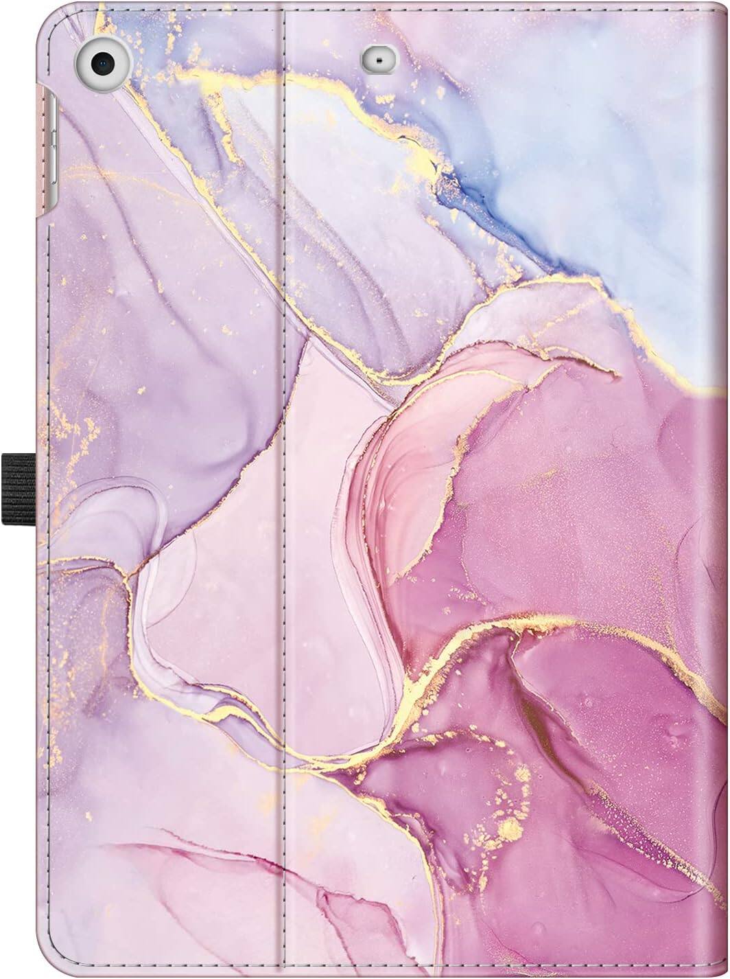 Alt View 5. Fintie - Case for iPad 9th/8th/7th Generation 10.2 Inch Multi-Angle Viewing Folio Stand Cover Auto Wake/Sleep - Dreamy Marble.