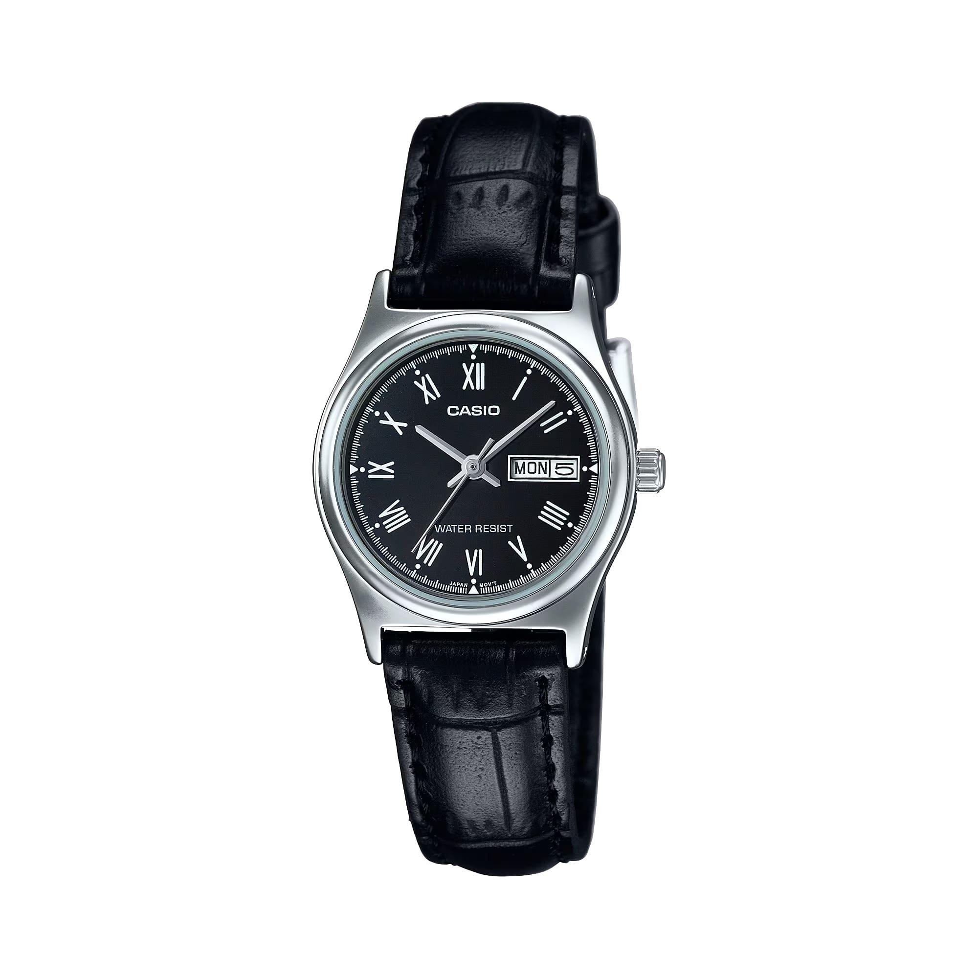 Casio - Women’s Leather Strap Dial Analog Watch - LTP-V006L-1BUDF - Black price history on PriceWatchPro