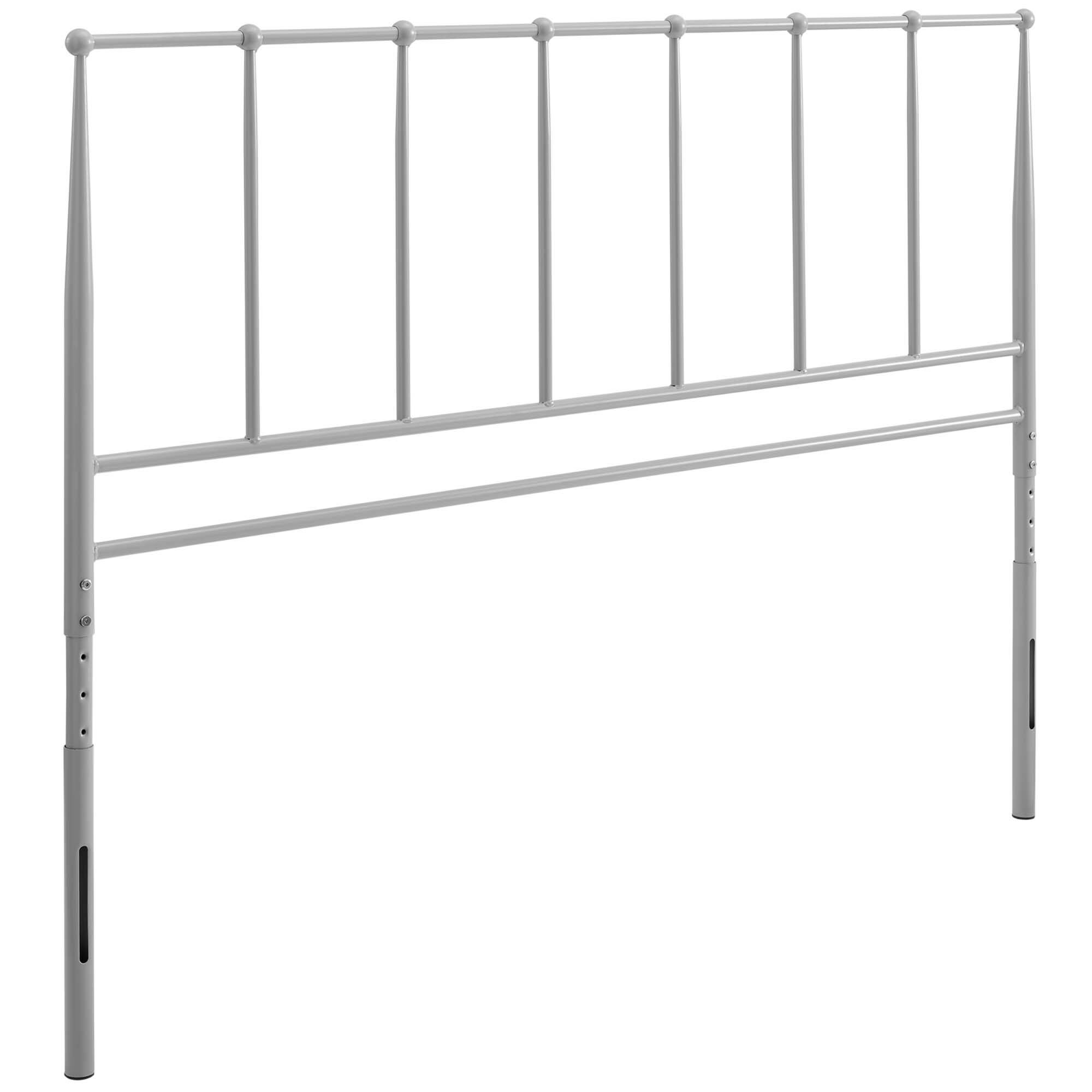 Angle. Modway - Kiana Metal Stainless Steel Full Headboard by Modway - Gray.