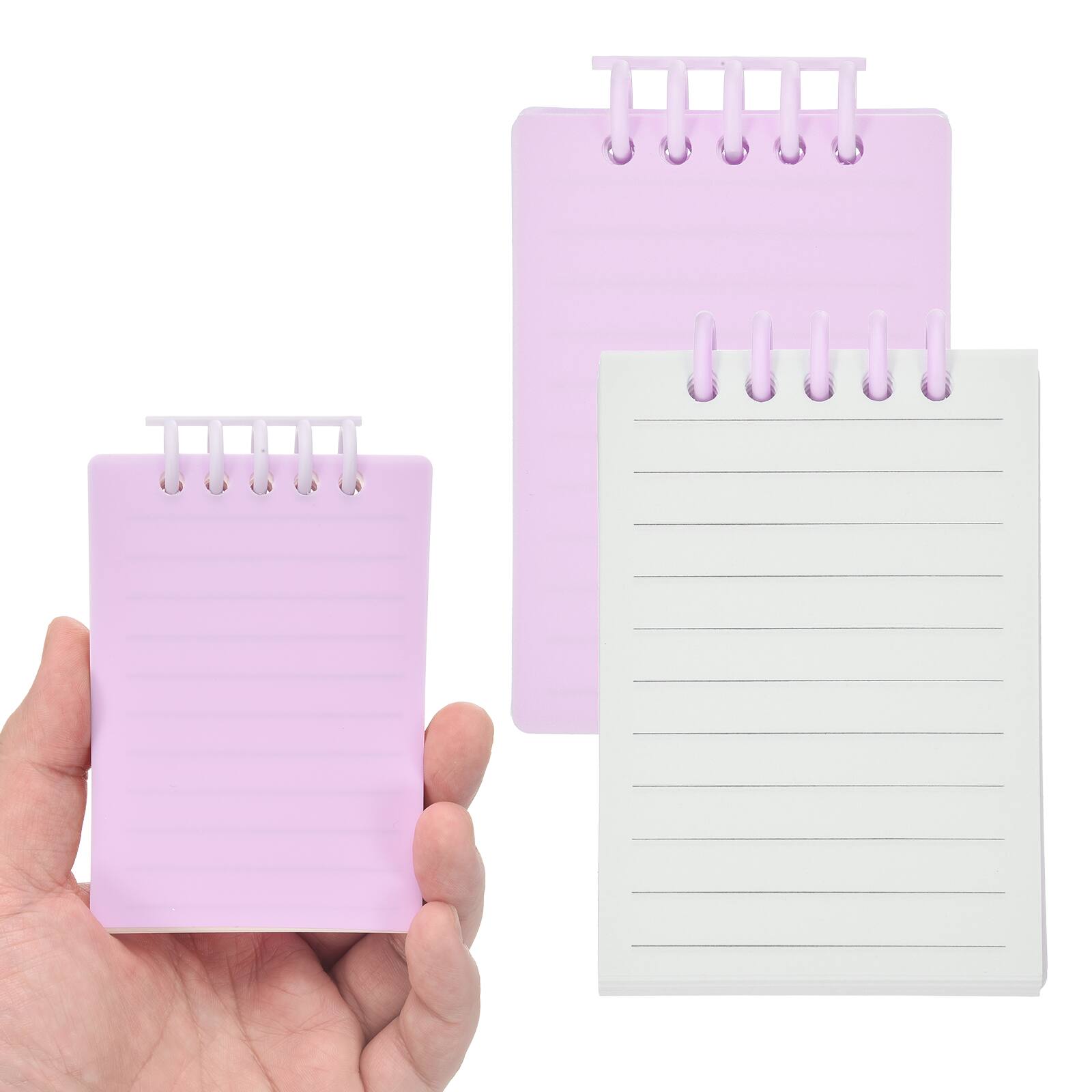Unique Bargains - 2pcs 3x5 Inch Aesthetic Pocket Notebooks, Removable Page Spiral Lined Portable Flip Notes 80 Sheets/160 Pages Office - Purple price history on PriceWatchPro
