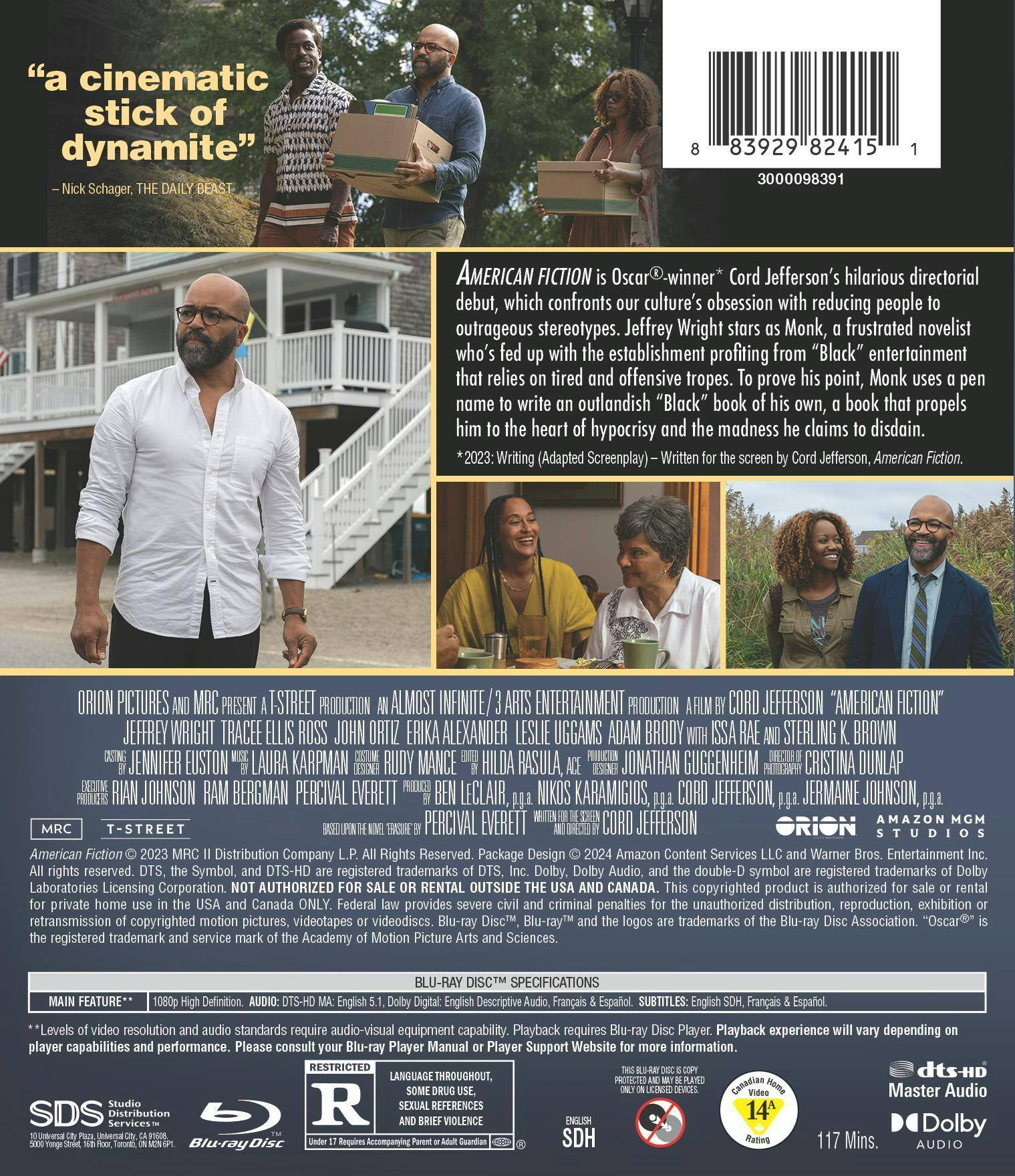Back. American Fiction [Blu-ray].
