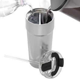 Splitflask - Dual Chamber 2-in-1 Tumbler for Two Drinks 30 oz - Sandy Silver