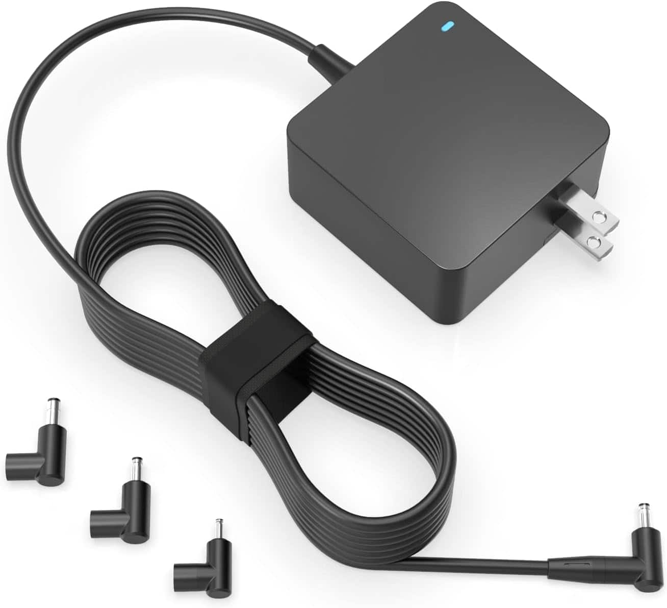 Core Tech - 65W AC Laptop Charger with 4 Round Tips for VivoBook, ZenBook & Chromebook - Black