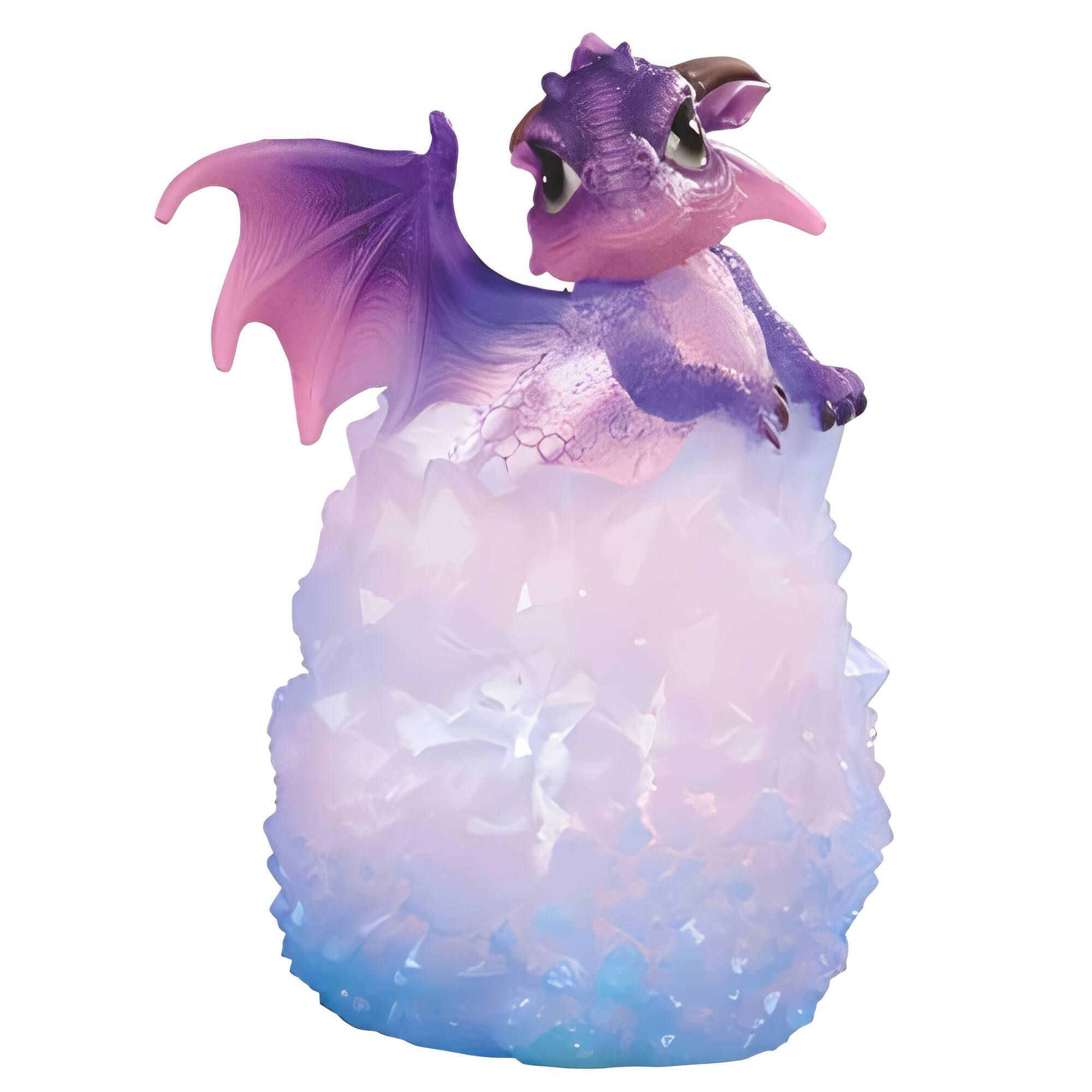 Front. FC Design - FC Design 6"H LED Cute Dragon on Icicle Figurine Statue Office/Computer Desk Tabletop Medieval Gaming Home Decor Gift - Multi-Color.