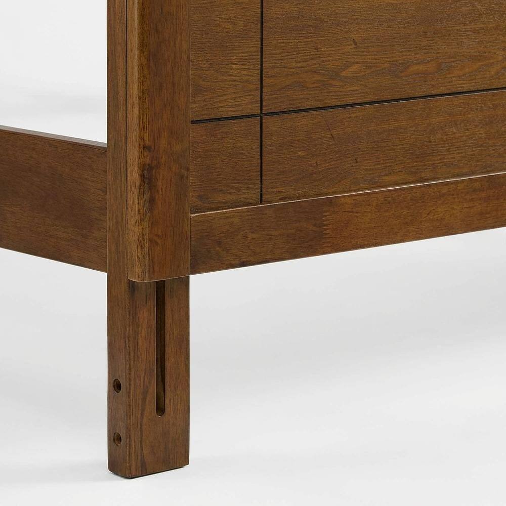 Alt View 1. FurniFact - Wood Full Headboard with Durable Finish and Classic Design for Bedroom - Brown.