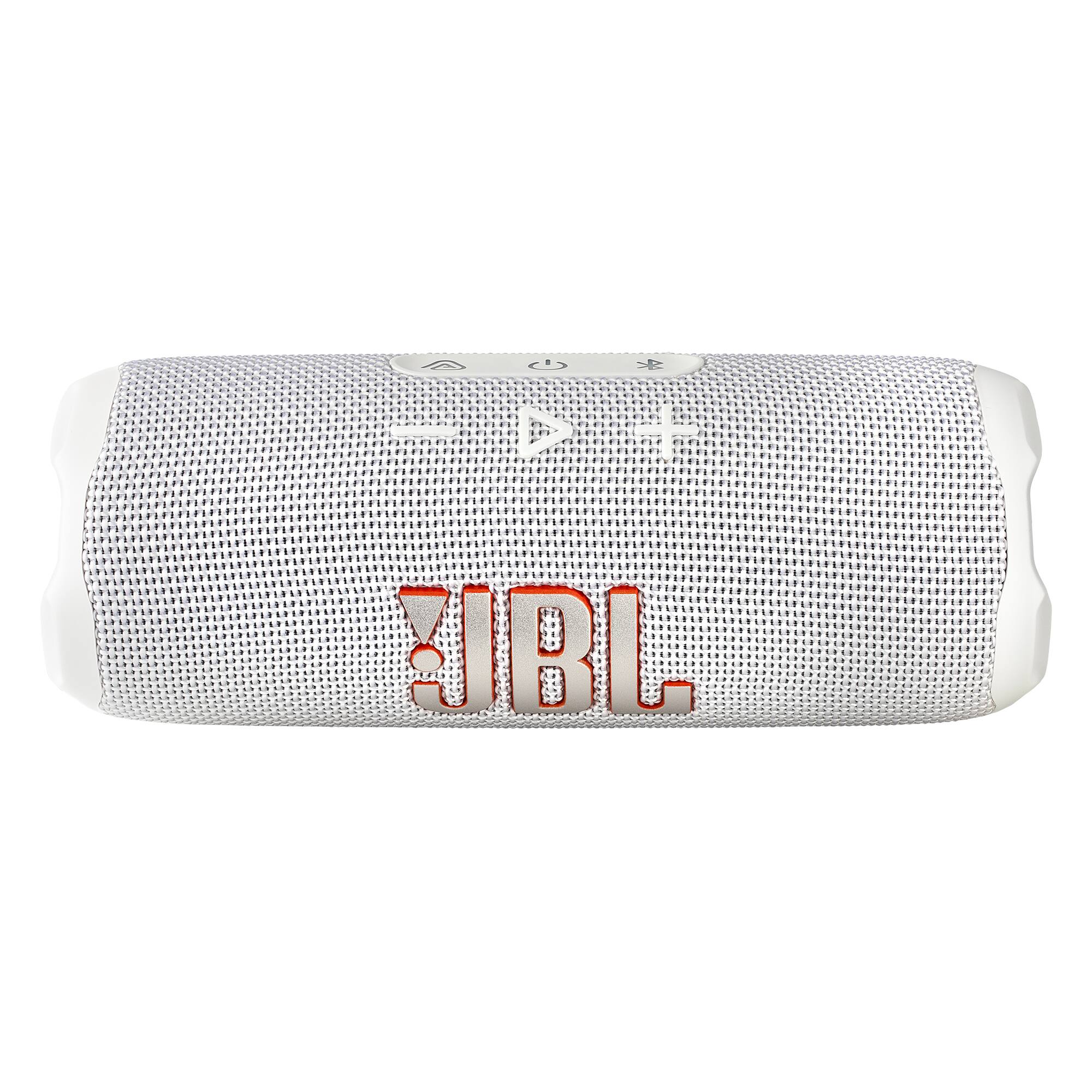 Alt View 1. JBL - JBL Flip 7 Portable Bluetooth Speaker (White), deep bass, IP68 waterproof, for home, Outdoors Bundle - White.