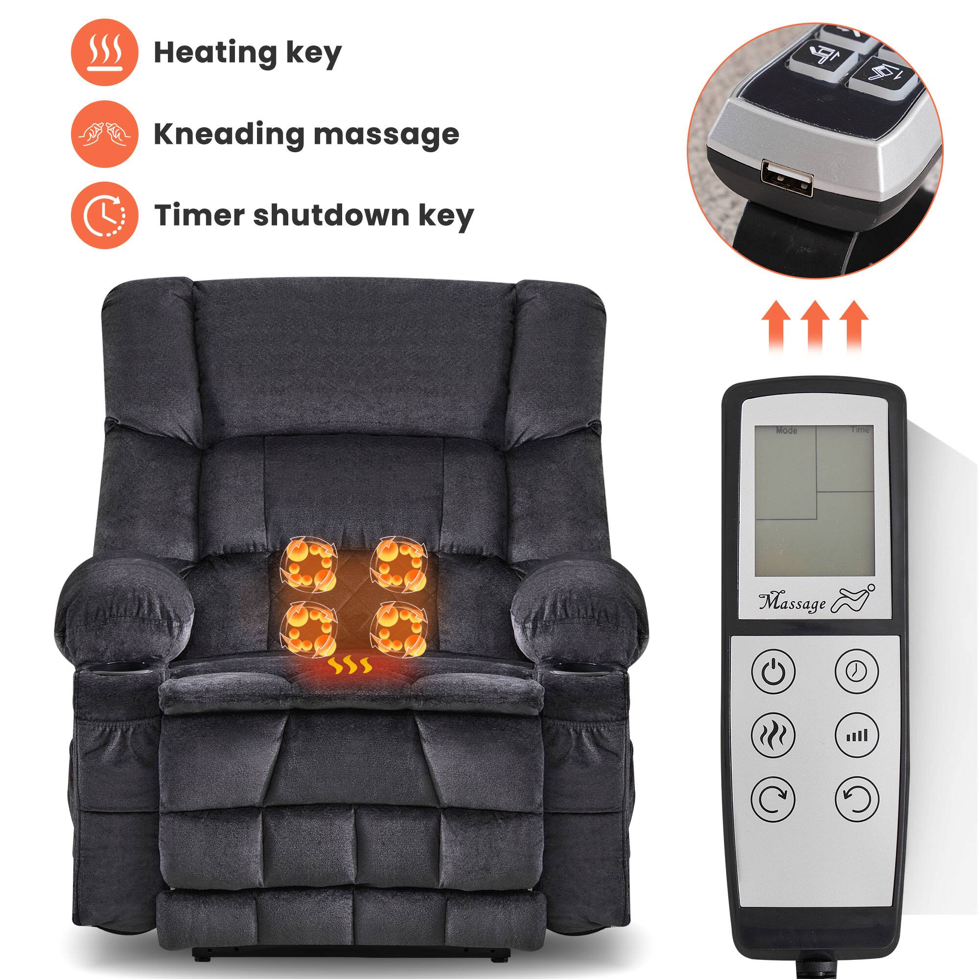 Heating key  
Kneading massage  
Timer shutdown key