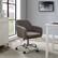 Alt View 17. Linon Home Décor - Carvel Plush Faux Sherpa Height-Adjustable Office Chair - Gray.