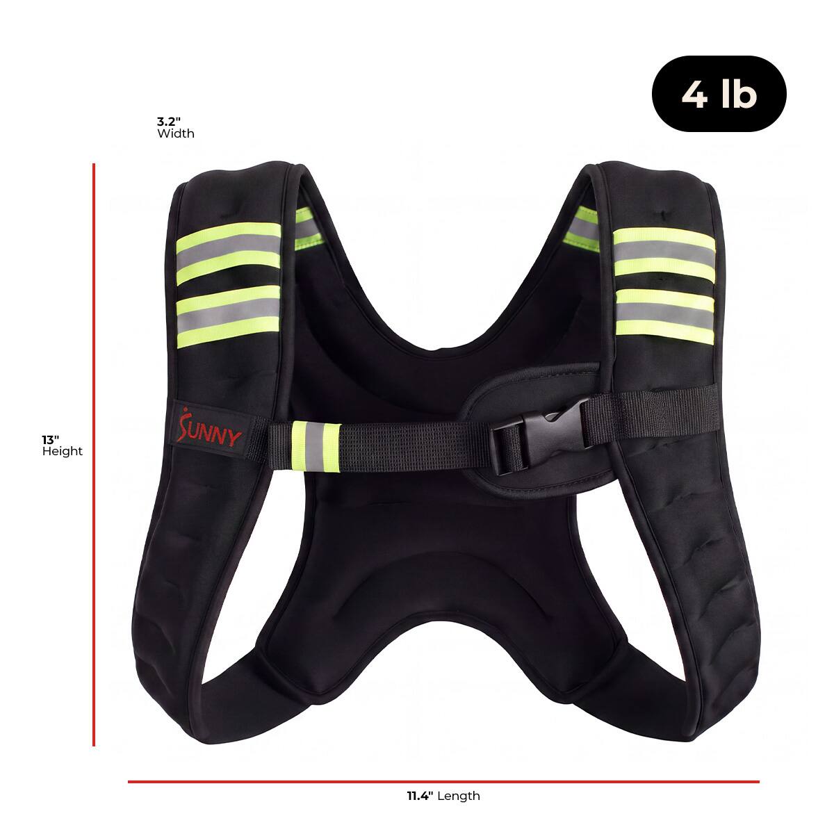 3.2" Width  
4 lb  
13" Height  
SUNNY  
11.4" Length