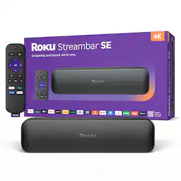 Roku - Streambar SE | 2-in-1 TV Soundbar and 4K HDR Streaming Device, Premium Speakers, & Enhanced Speech Clarity - Black