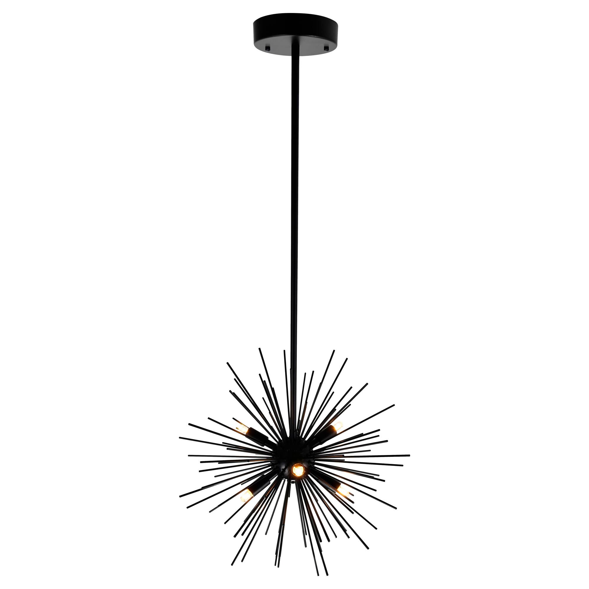 Back. CWI Lighting - Savannah 6 Light Chandelier With Black Finish - Black.
