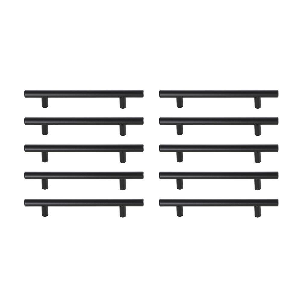 Alt View 2. Elegant Decor - Quinn 5" Center to Center Matte Black Bar Pull Multipack (set of 10) - Matte Black.