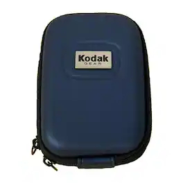 Kodak - Compact Zippered Hardshell Blue Camera Case with Shoulder Strap Loop