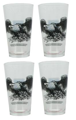 Nerd Block - U.S. Army Eagle Crest Badge 16oz Pint Glass, Set of 4