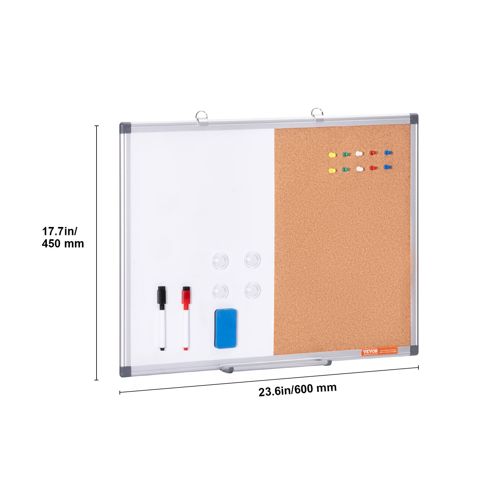 17.7in/ 450 mm
23.6in/600 mm