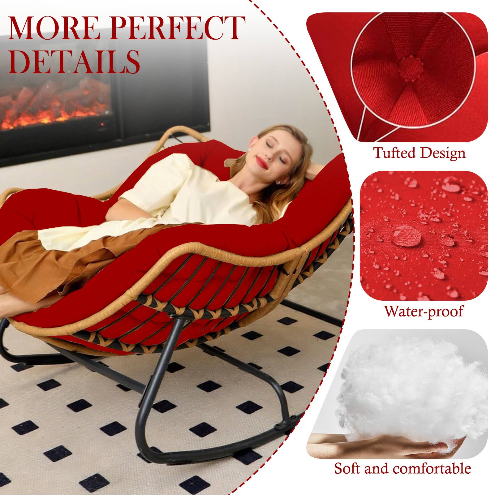 MORE PERFECT DETAILS

- Tufted Design
- Water-proof
- Soft and comfortable