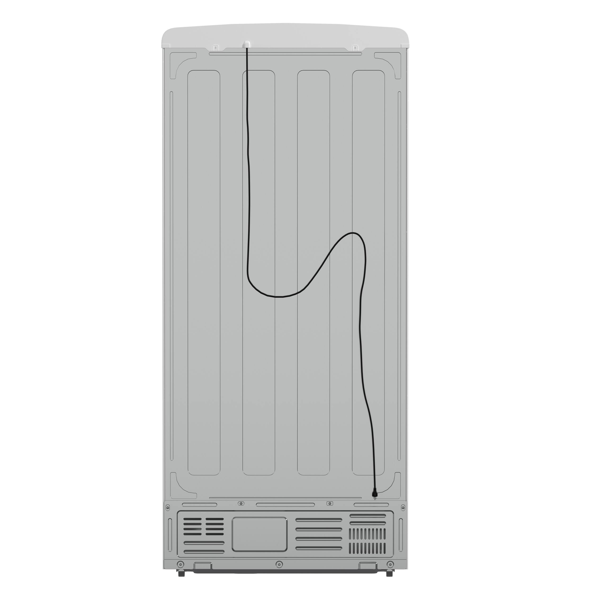 Back. Forno Appliances - Luigi 18 Cu. Ft. French Door Refrigerator with Antique Brass Handles - White.