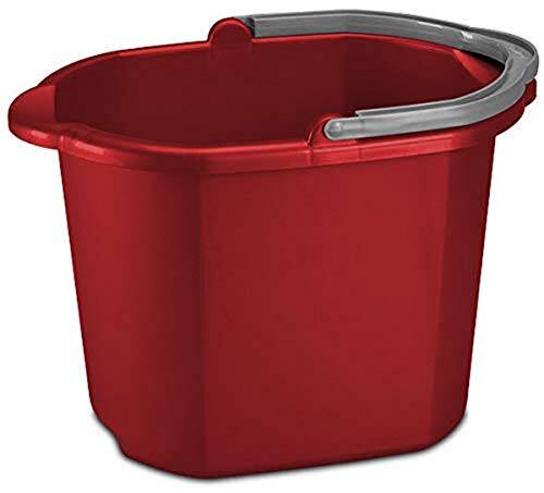 Front. Sterilite - STERILITE 11215806 16Qt Red Dua Spout Pail.
