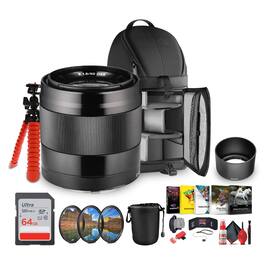 Sony - E 50mm f/1.8 OSS Standard Prime Lens – Image Stabilized, Lightweight + More - Black