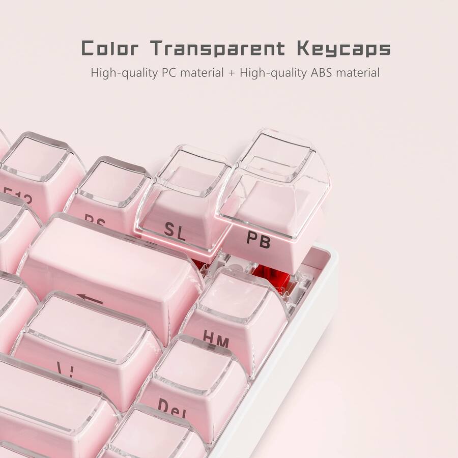 Cedar Assembly Keycaps Crystal 60 65 75 Side Printed Elegant Key Caps ...