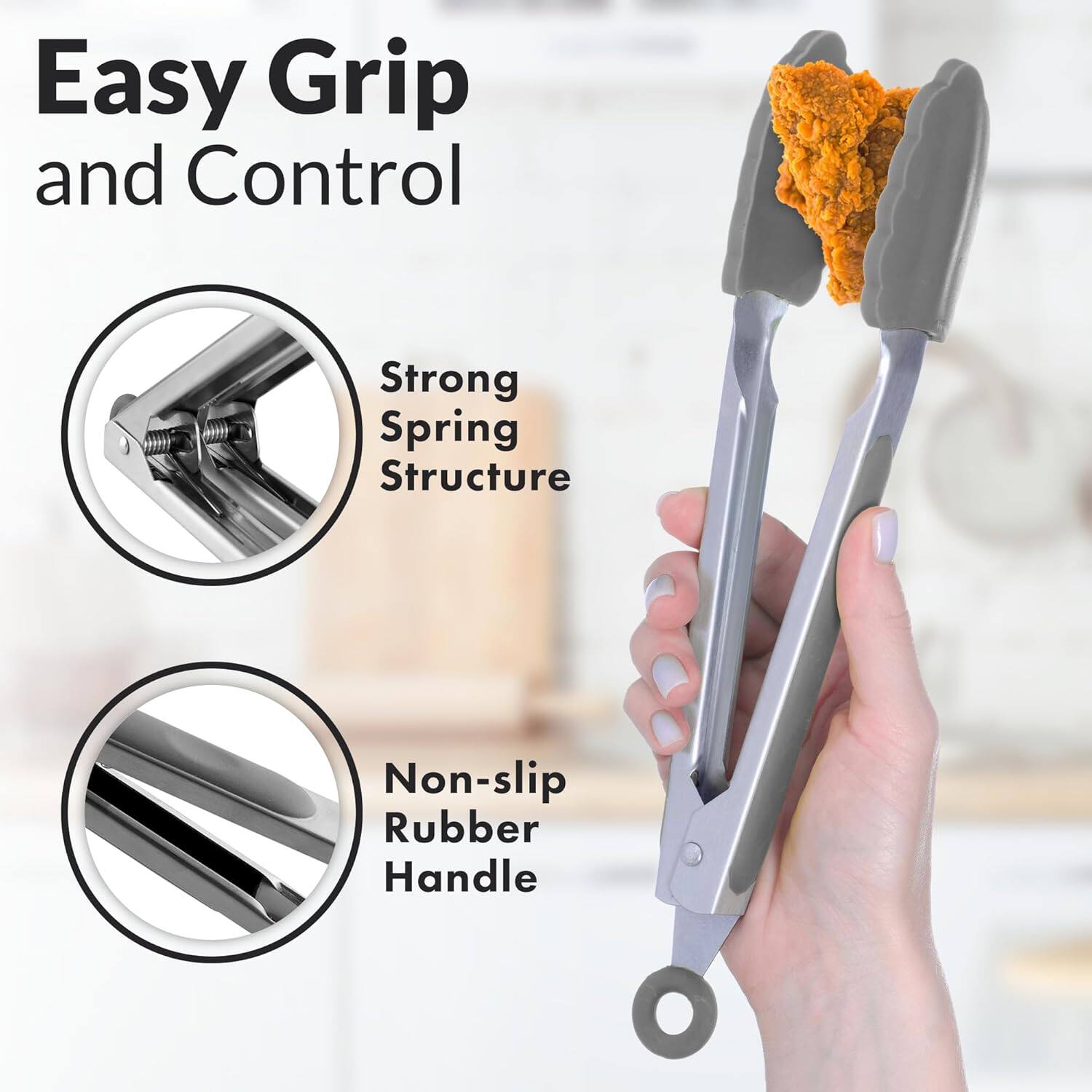 Easy Grip and Control
Strong Spring Structure
Non-slip Rubber Handle
