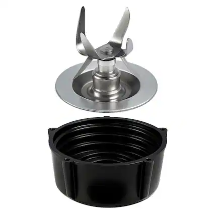 Front. HQRP - Blender Blade for Oster Osterizer 148381-000-090 126450-001-090 with Rubber Seal Gasket & 4902 Blender Jar Bottom - Black.