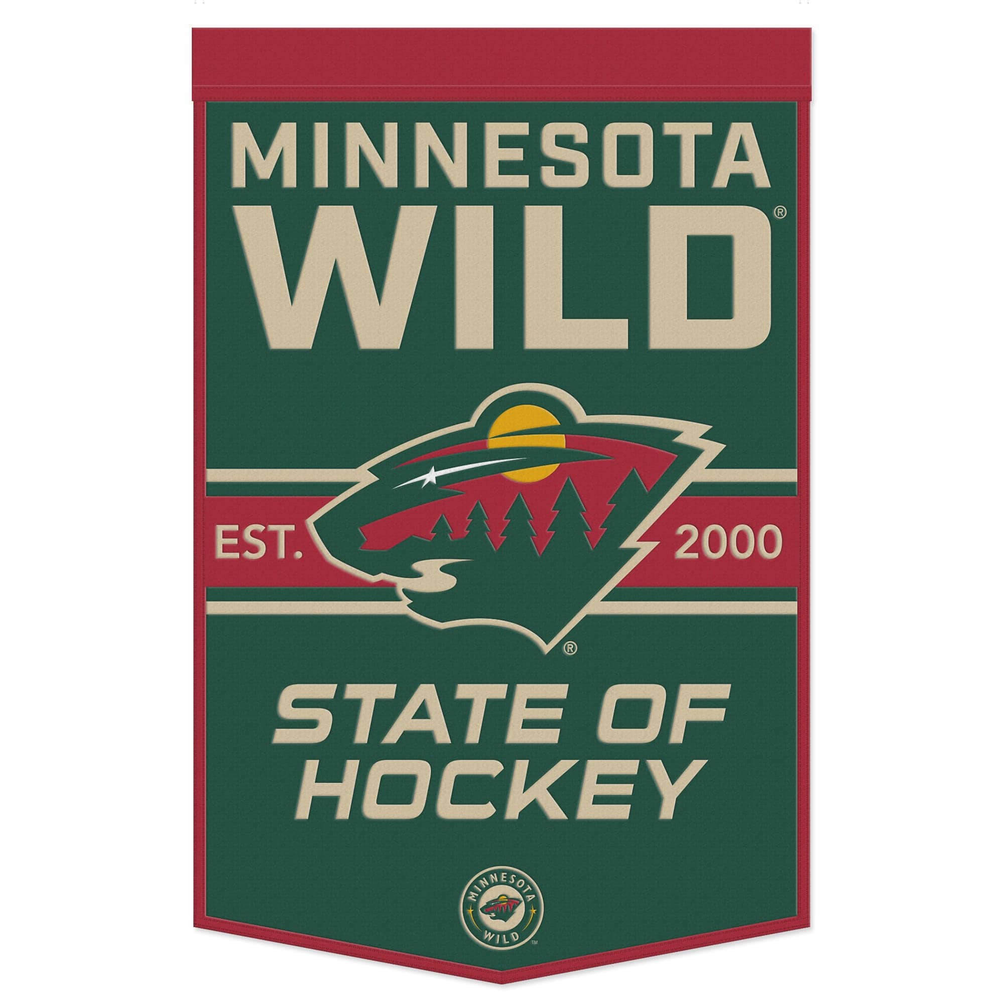 WinCraft - Minnesota Wild 24" x 38" Wool Slogan Banner - Multicolor