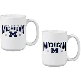 Indigo Falls - Michigan Wolverines 15oz. Mug Two-Pack - Multicolor