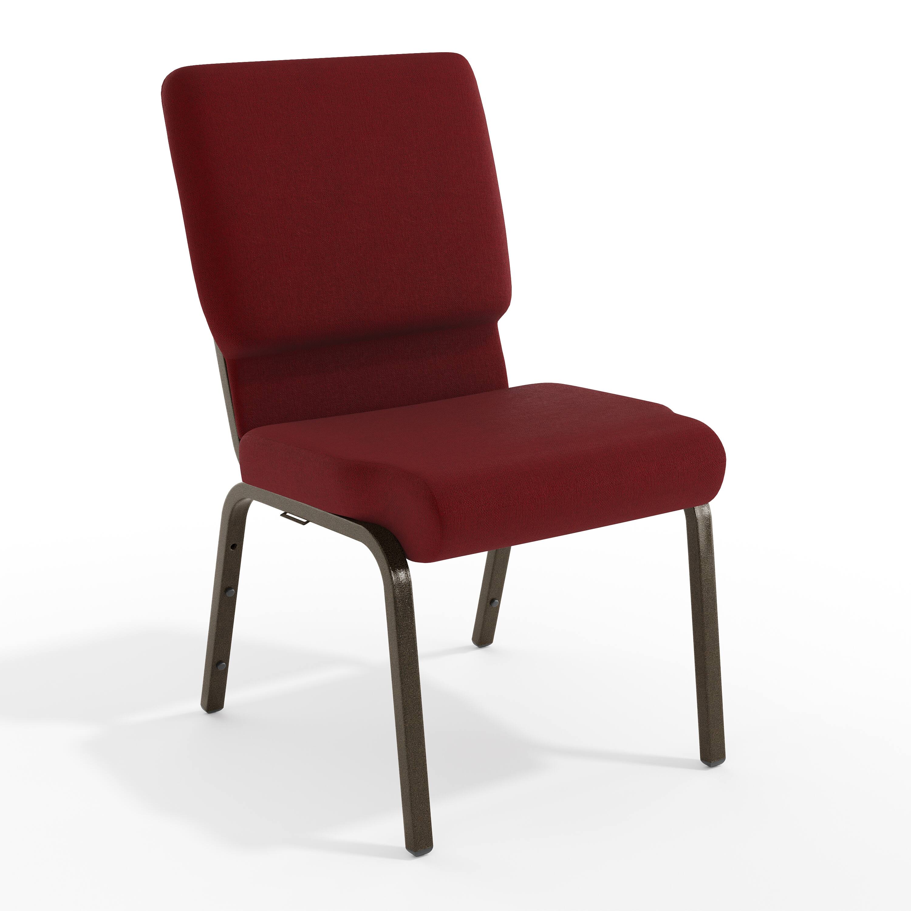 Burgundy Fabric/Gold Vein Frame
