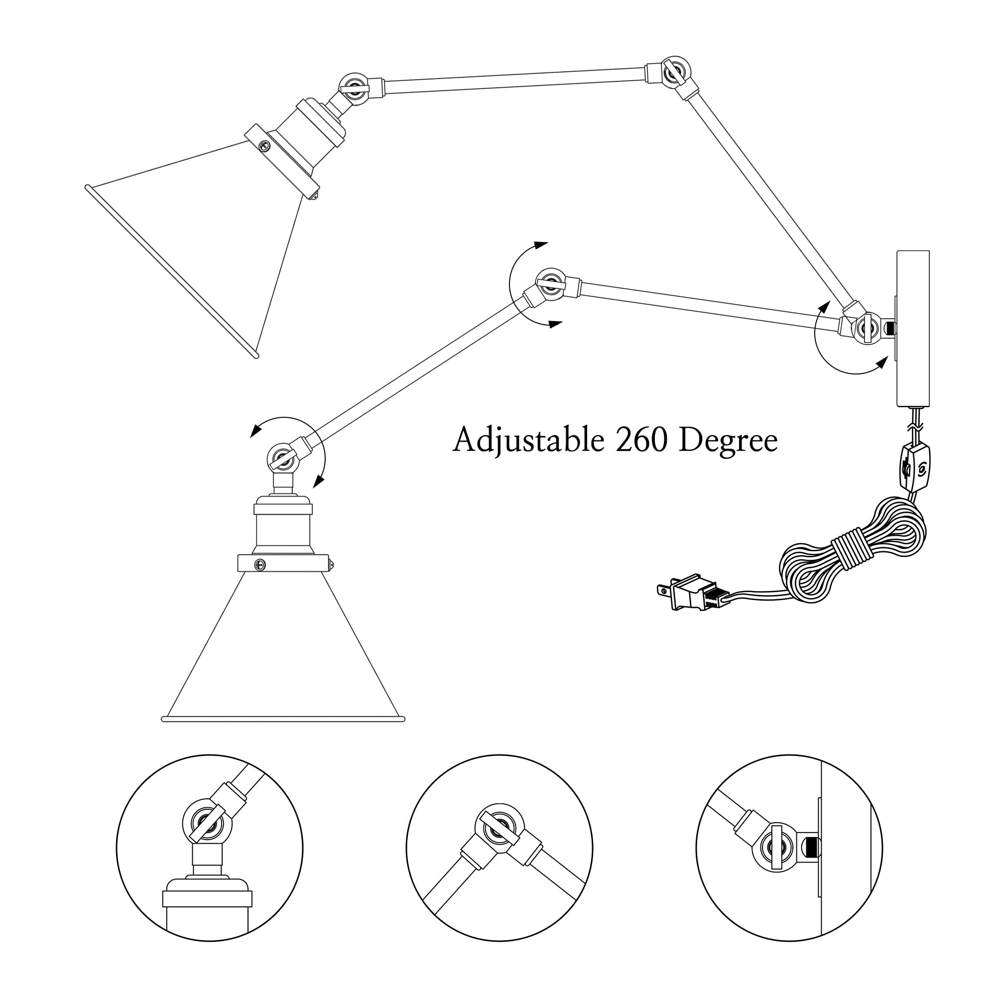 Adjustable 260 Degree