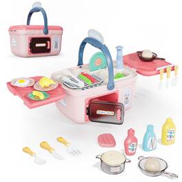 Contixo - PT1 Kids Kitchen & Picnic Playset with Grill, Sink & Oven, Lights and Music, Ages 3+