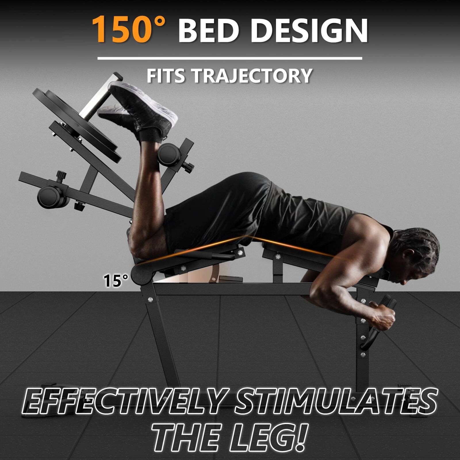 150° BED DESIGN FITS TRAJECTORY 15° EFFECTIVELY STIMULATES THE LEG!