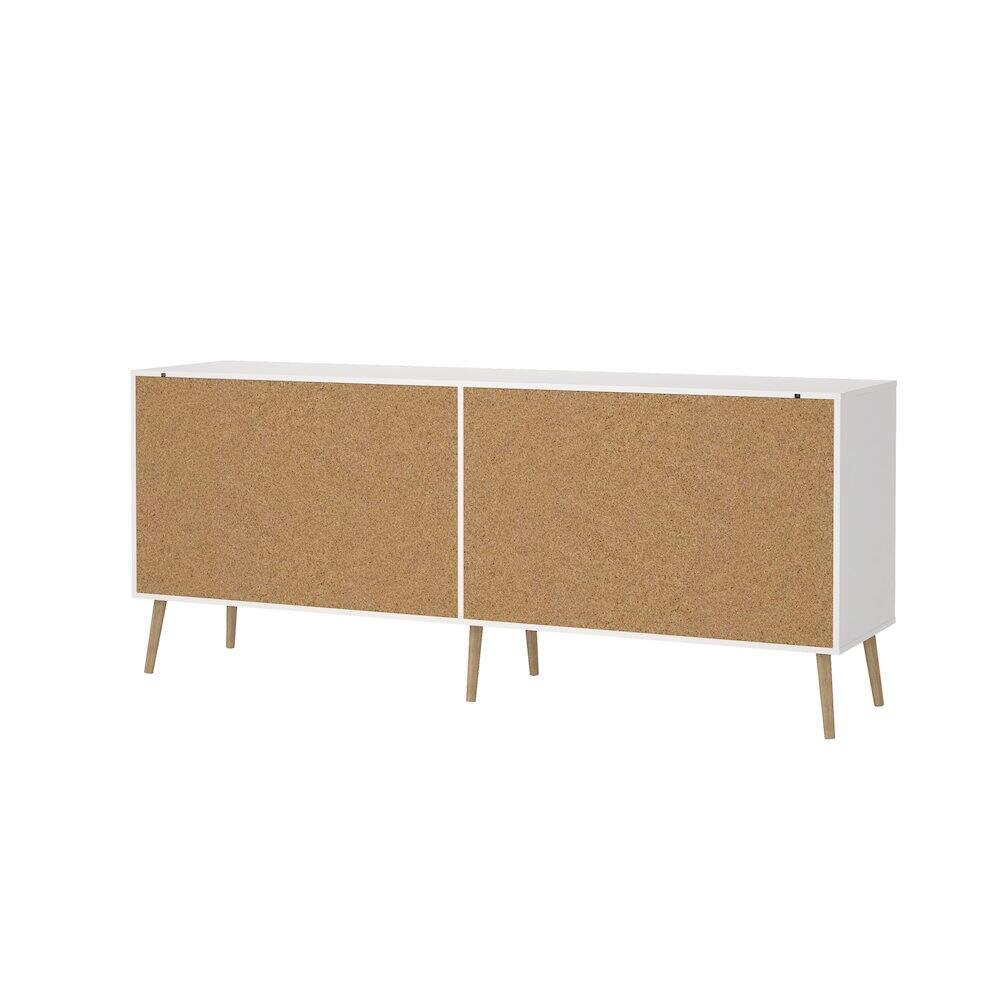 Alt View 1. Tvilum - Diana 8 Drawer Double Dresser/Oak Structure - White.
