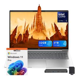 HP - ProBook 460 G11 16" WLED Business Laptop,Intel Ultra 5 125U,32GB DDR5 RAM,2TB SSD+1TB Dock Set,Win 11 Pro - Silver