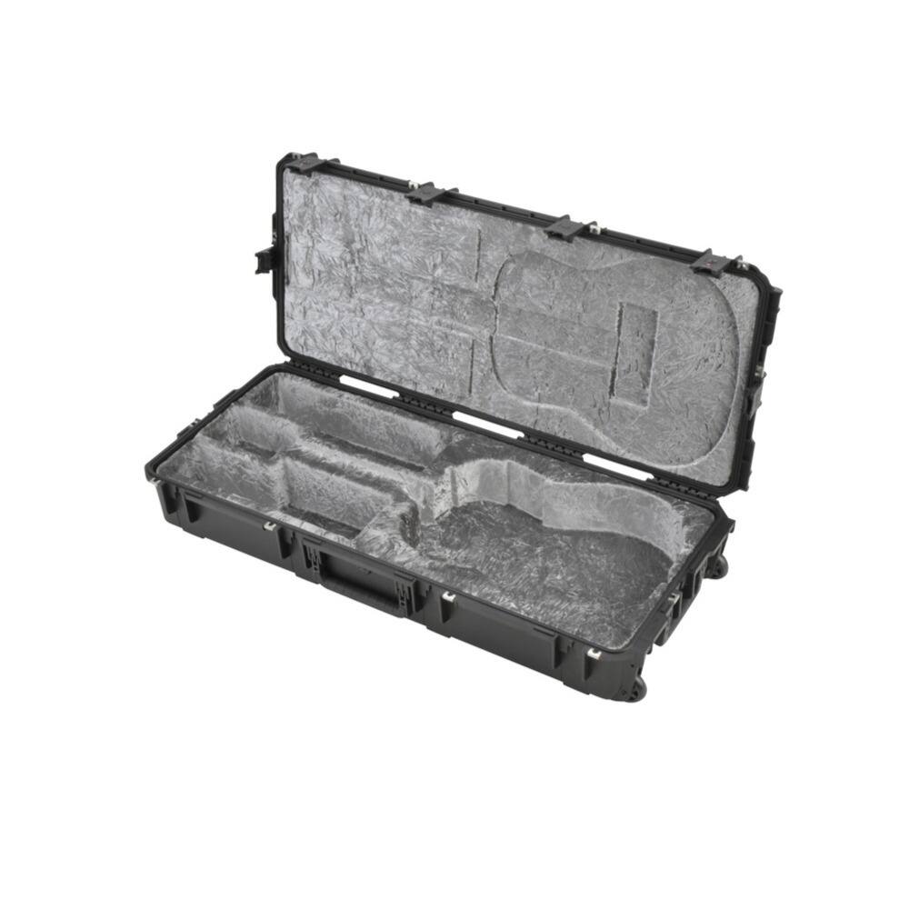 Angle. SKB - SKB iSeries Waterproof Acoustic Guitar Case with Wheels, Black.
