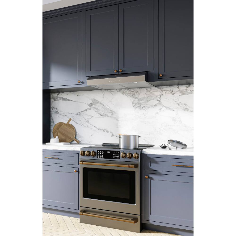 Alt View 14. Broan - Mantra 30-Inch 490 MAX Blower CFM 1.0 Sones Range Hood - Stainless Steel.