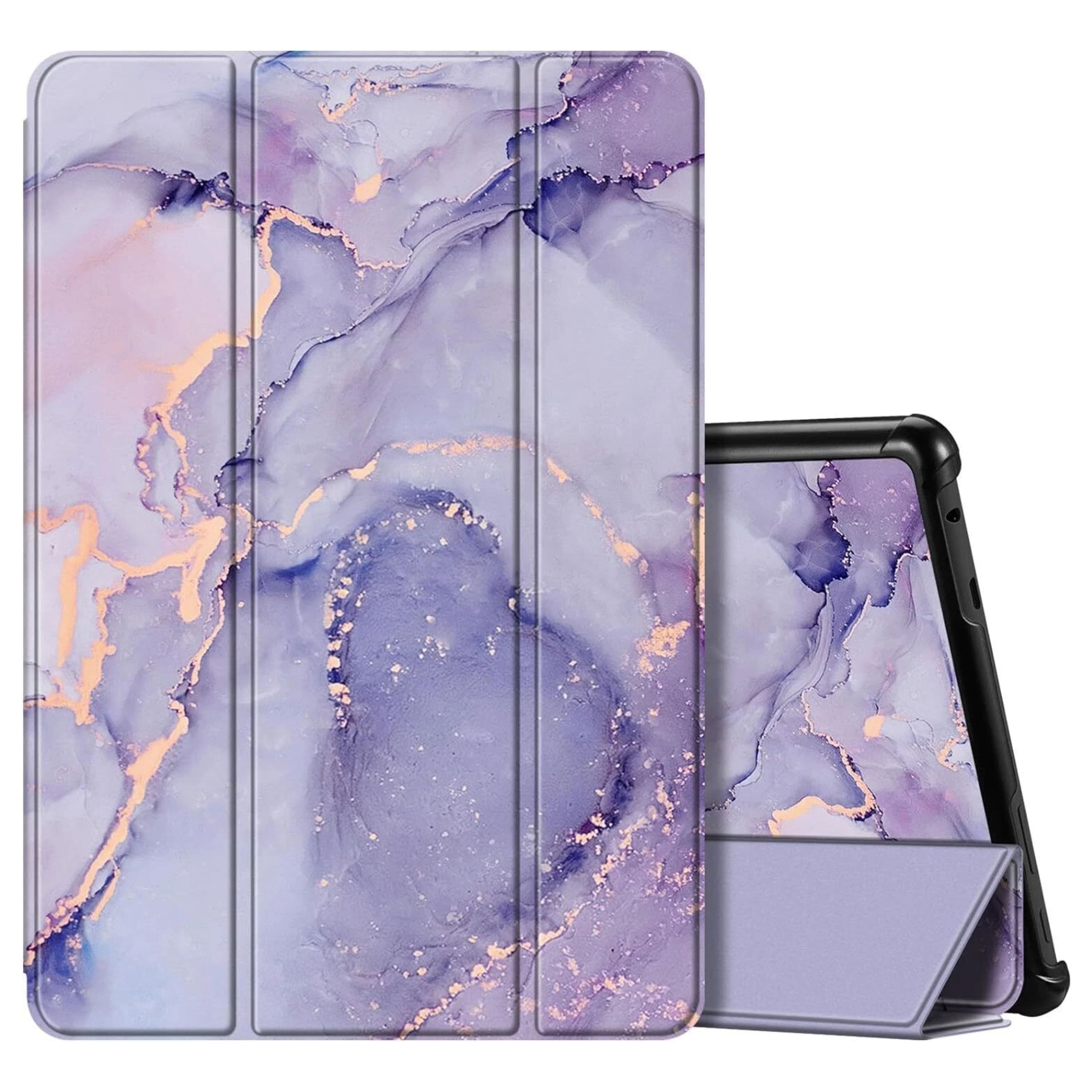 Kitcheniva - Trifold Stand Slim Case For Amazon Fire HD 10 Tablet (13th Gen 2023) - Lilac Marble