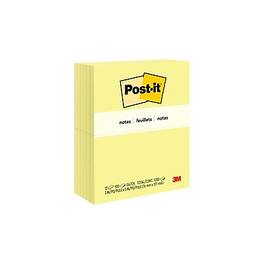 Post-it - Notes, 3" x 5", Canary Collection, 100 Sheet/Pad, 12 Pads/Pack - Canary Yellow