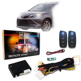 MPC - 4-Button Remote Start For 2021-2025 Toyota Sienna Hybrid Push To Start - Black