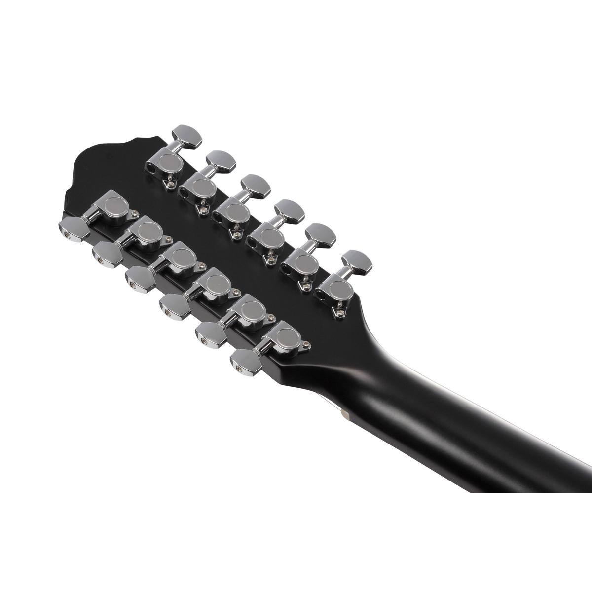 Alt View 7. Ibanez - Ibanez AEG5012 AEG Series Single-Cutaway 12-String Acoustic Electric Guitar, Black.