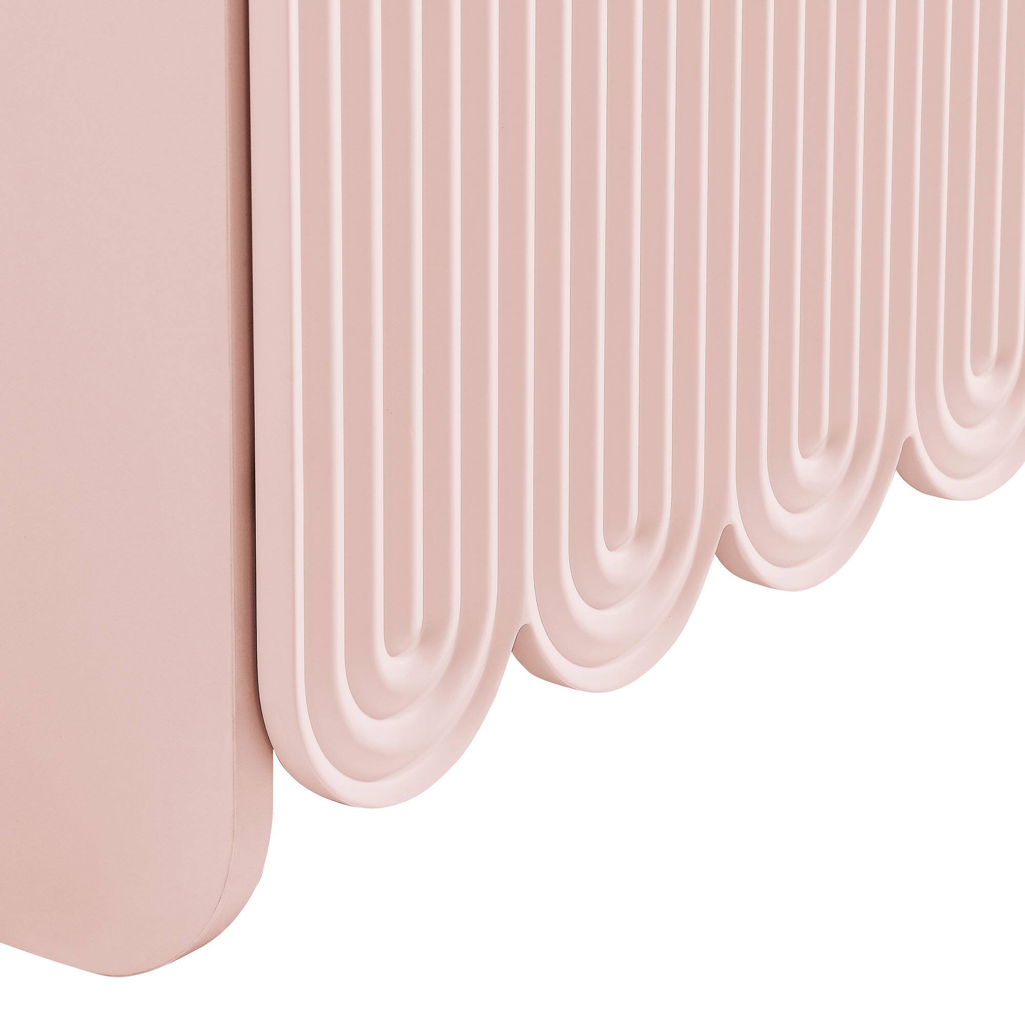Alt View 5. Modway - Dahlia Fluted and Scalloped Sideboard Storage Cabinet by Modway - Soft Pink.