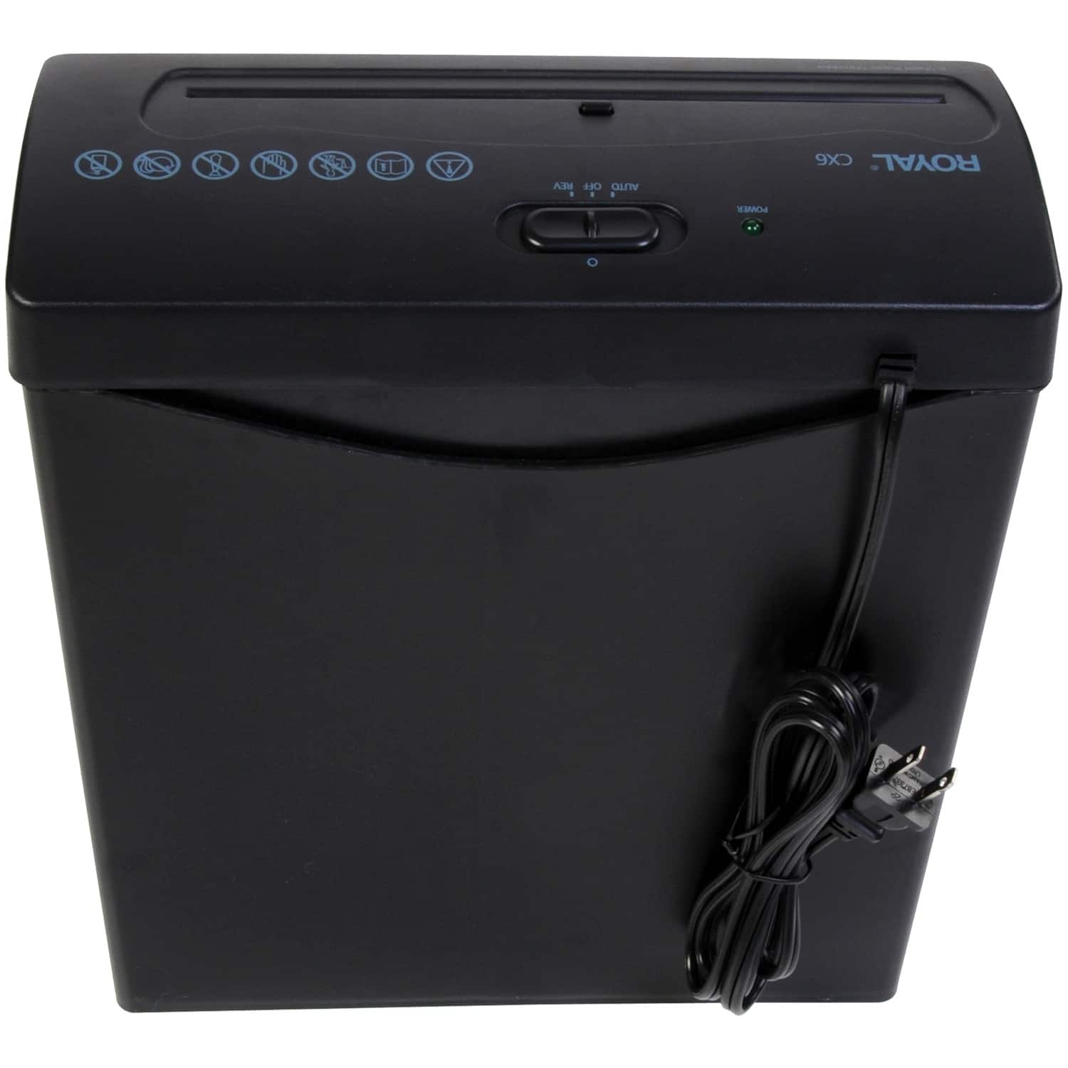 Alt View 13. Royal - 6-Sheet Crosscut Shredder - Black.