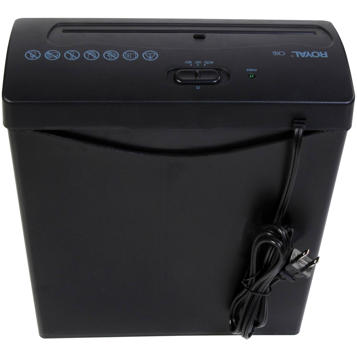 Alt View 13. Royal - 6-Sheet Crosscut Shredder - Black.