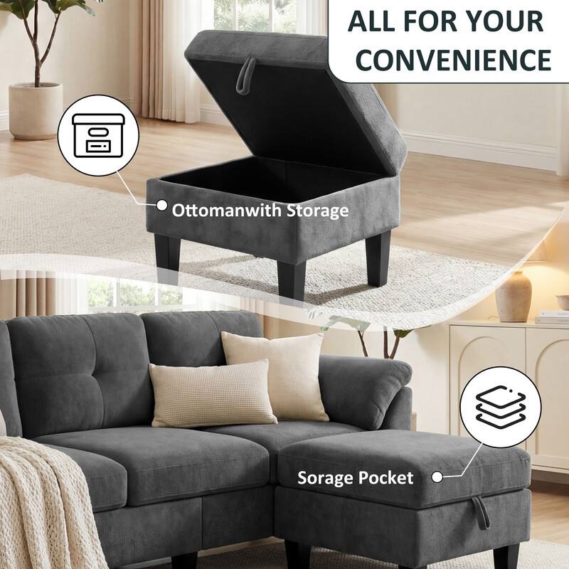 ALL FOR YOUR CONVENIENCE

- Ottoman with Storage
- Storage Pocket