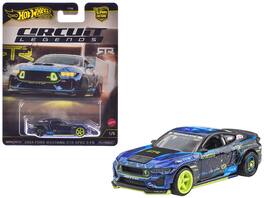 2024 Ford Mustang RTR Spec 5-FD with Graphics "Circuit Legends" Series Diecast Model Car by Hot Wheels - Dark Blue