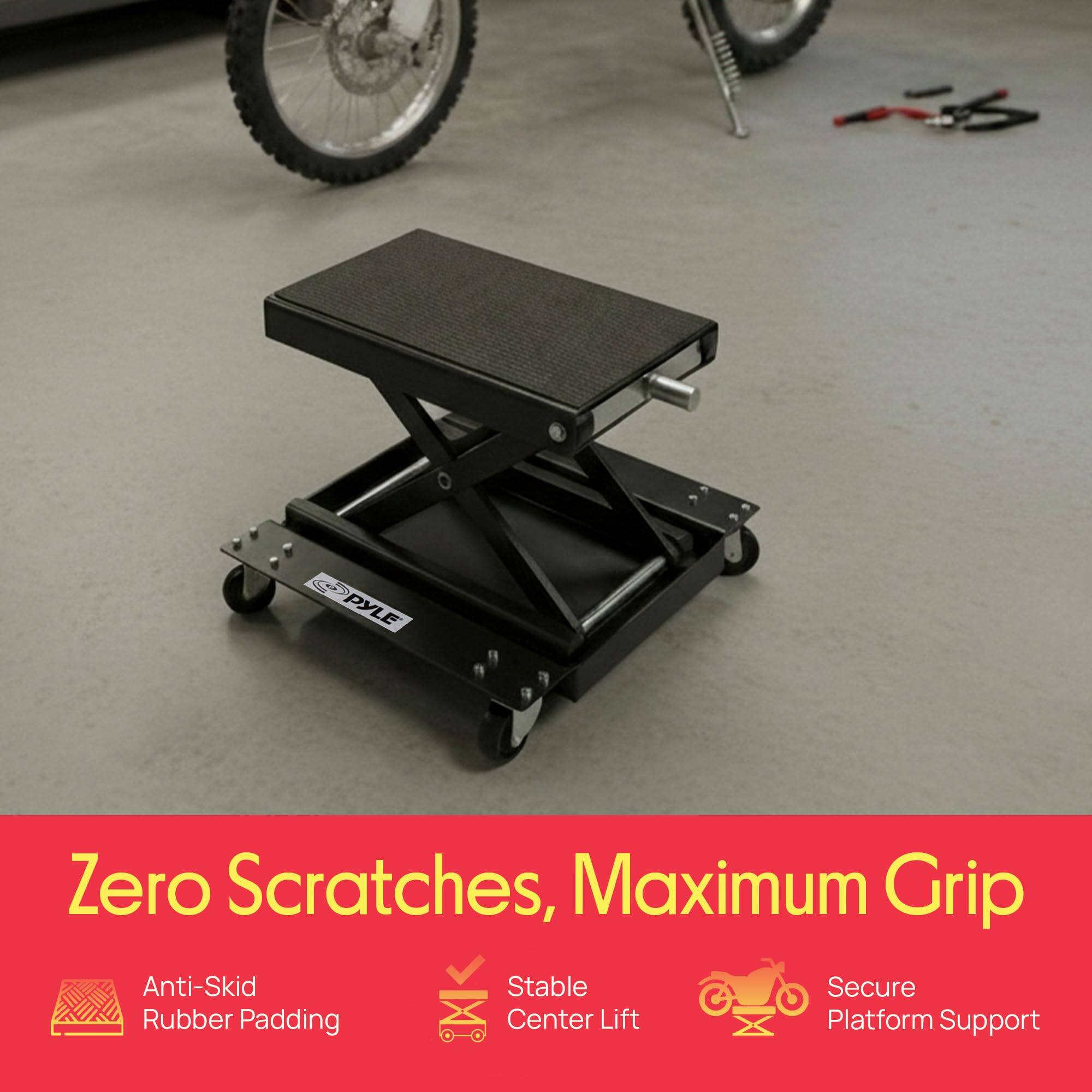 Zero Scratches, Maximum Grip

- Anti-Skid Rubber Padding
- Stable Center Lift
- Secure Platform Support