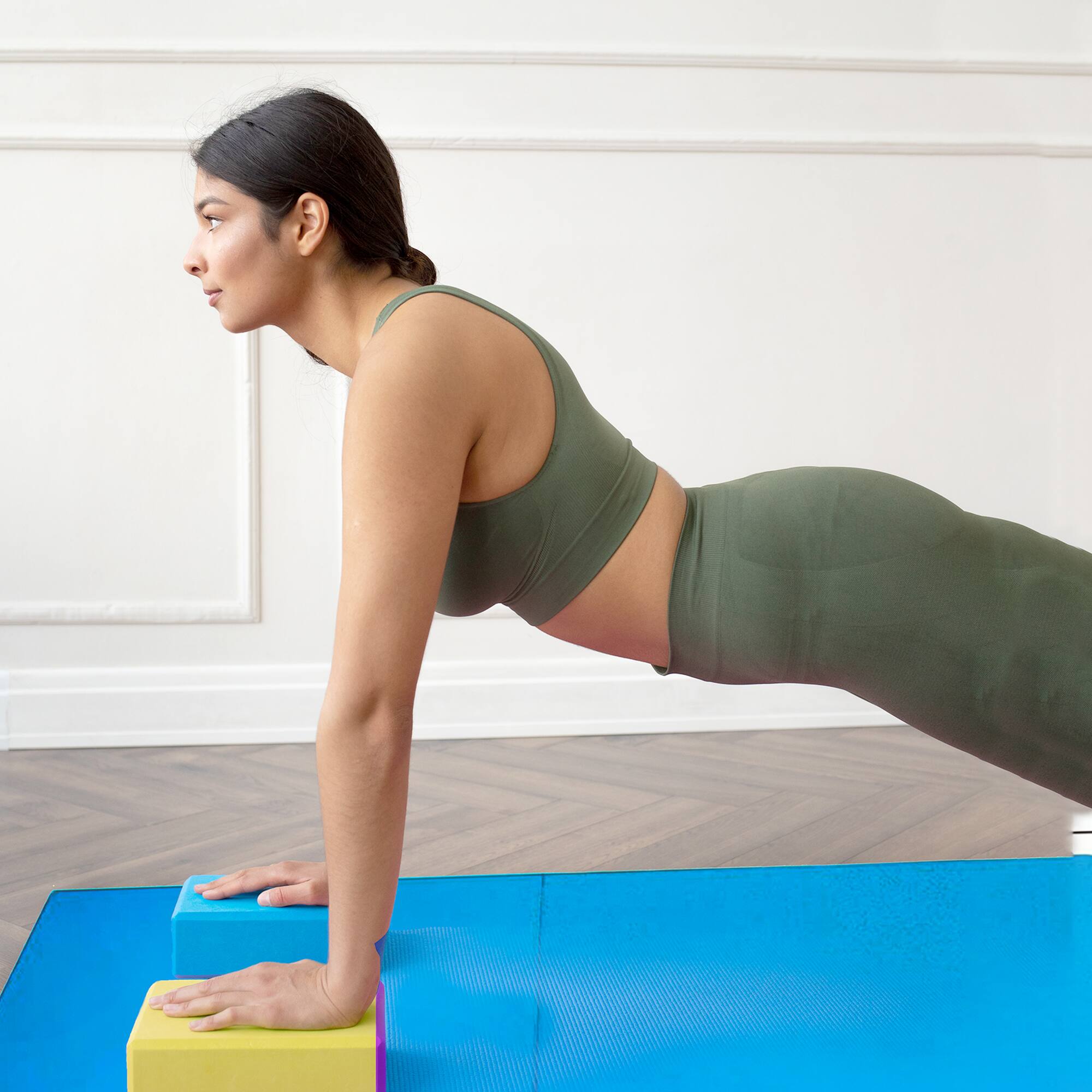 Alt View 5. BalanceFrom Fitness - BalanceFrom Fitness GoGym 6' x 2' x 1.5" Folding 3 Panel Exercise Gym Mat, Blue - Blue.