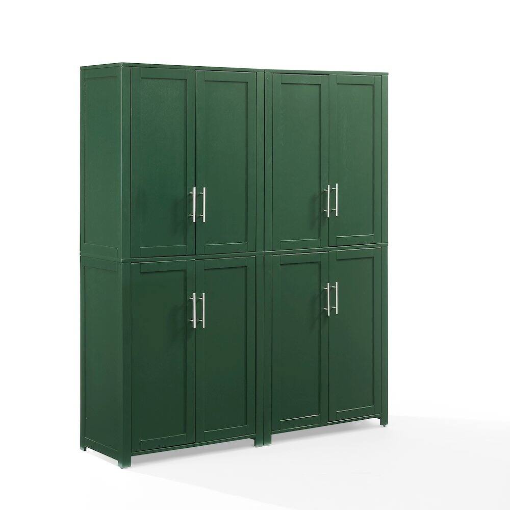 Alt View 2. Crosley Furniture - Savannah 2-Piece Kitchen Storage Pantry Set - 2 Pantries - Hunter Green.